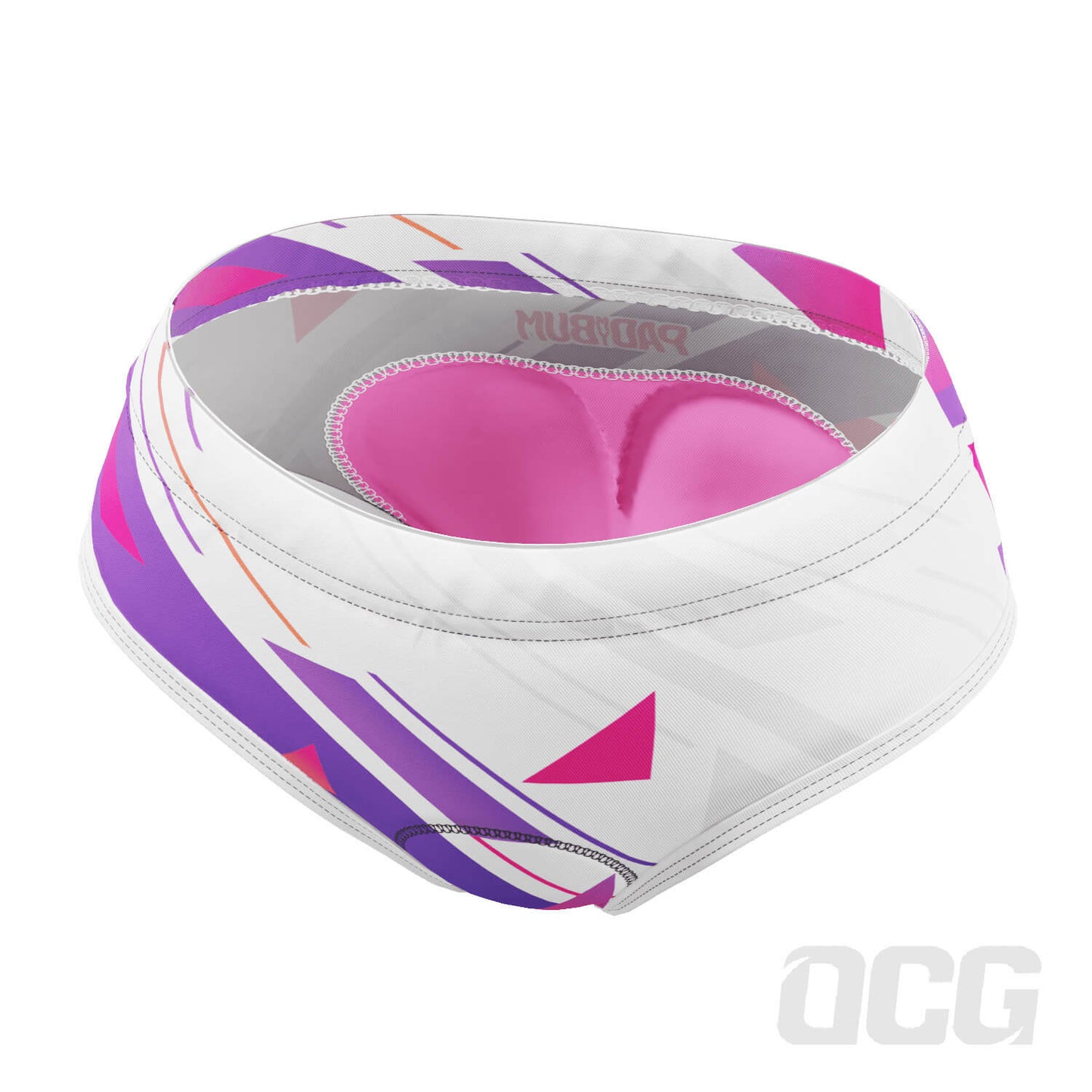 Women's Purple Geometry Gel Padded Cycling Underwear-Briefs