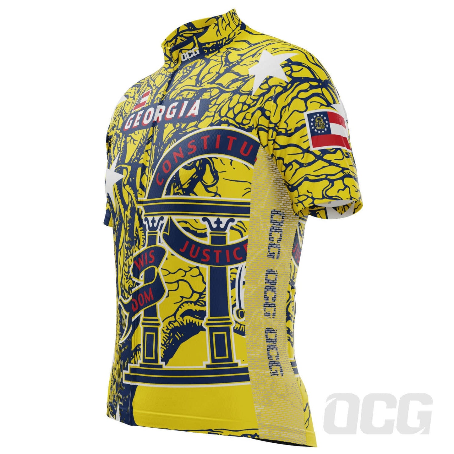 Men's Georgia US State Icon Short Sleeve Cycling Jersey