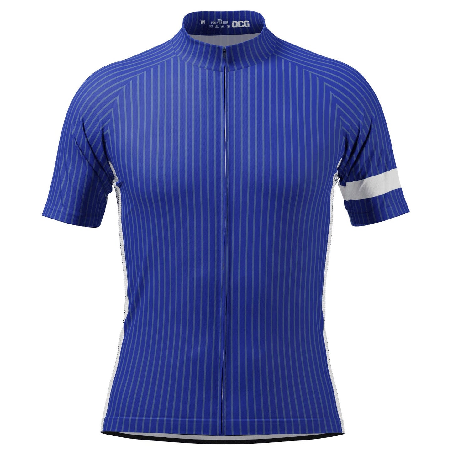 Men's Gold Coast Boating Centre Blue Stripes Short Sleeve Cycling Jersey