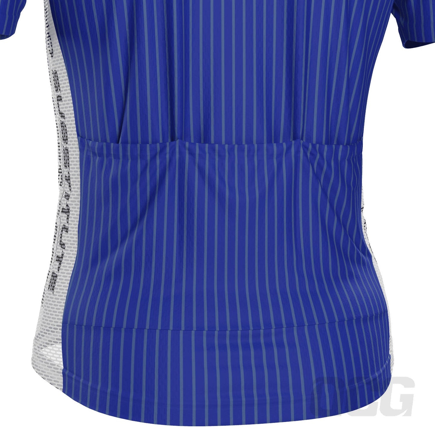 Men's Gold Coast Boating Centre Blue Stripes Short Sleeve Cycling Jersey