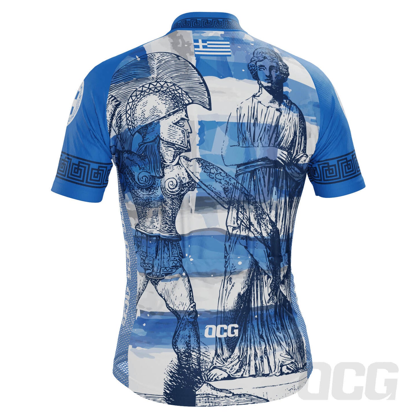 Men's Ancient Greece Short Sleeve Cycling Jersey
