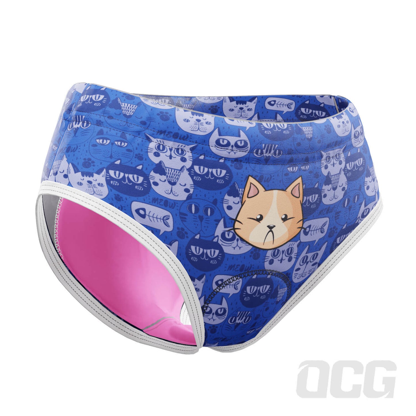 Women's Grumpy Cat Gel Padded Cycling Underwear-Briefs
