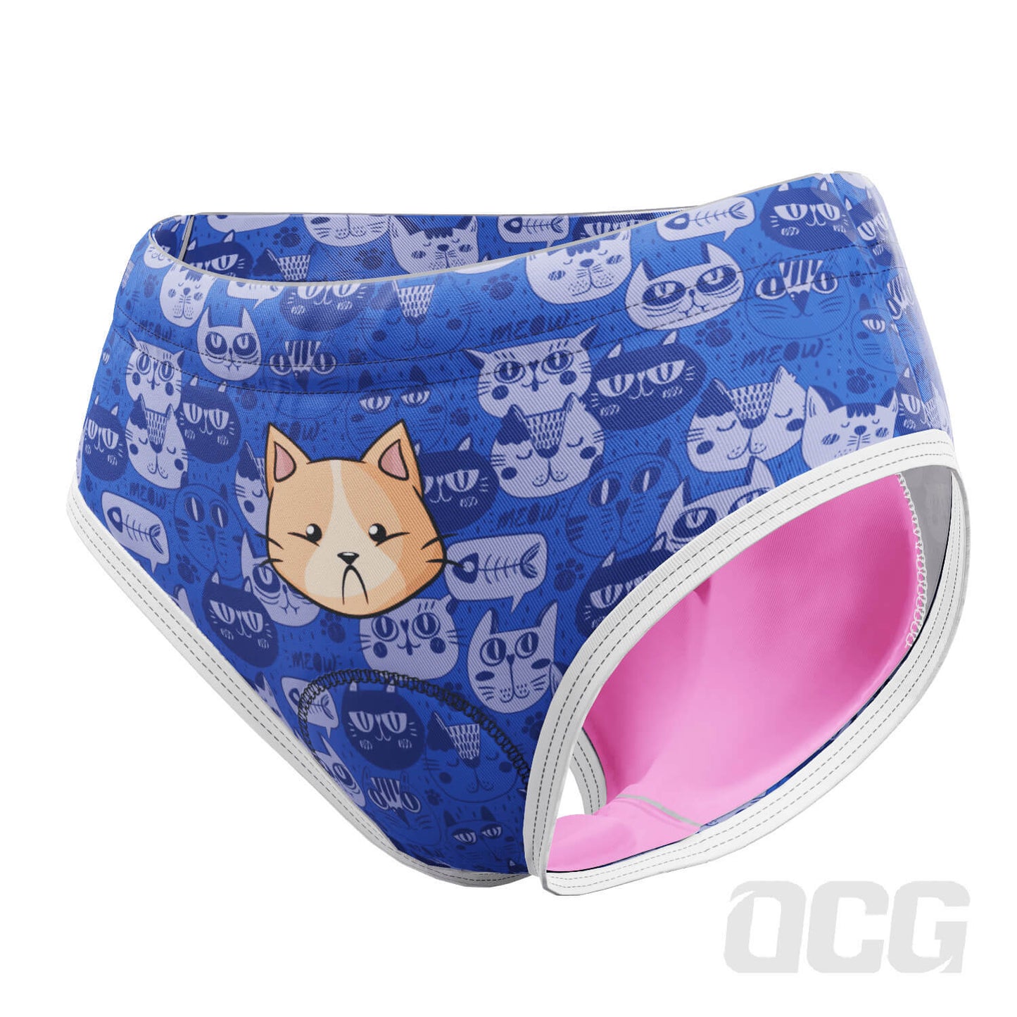 Women's Grumpy Cat Gel Padded Cycling Underwear-Briefs