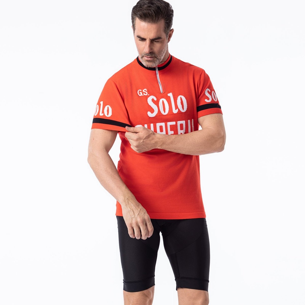 GS Solo Superia Merino Wool - Retro Cycling Jersey