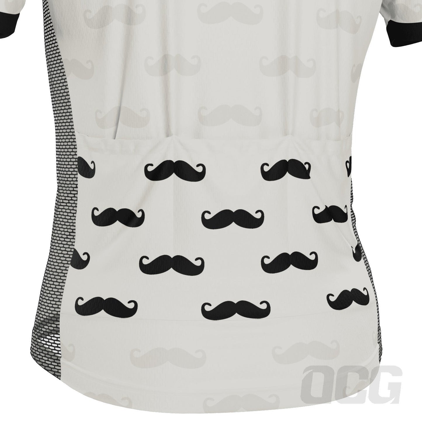 Men's Hairy Mustache Short Sleeve Cycling Jersey