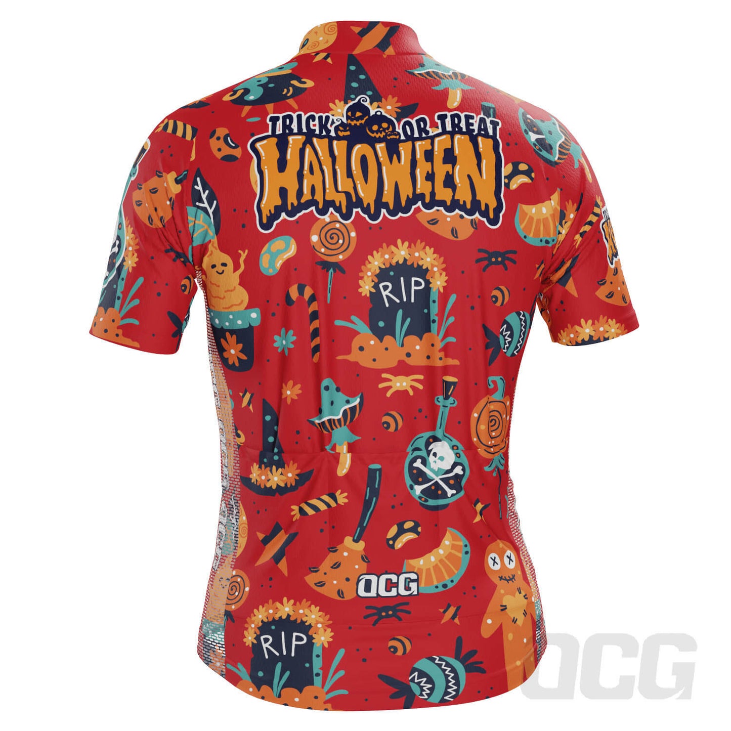 Men's Halloween Trick or Treat Short Sleeve Cycling Jersey