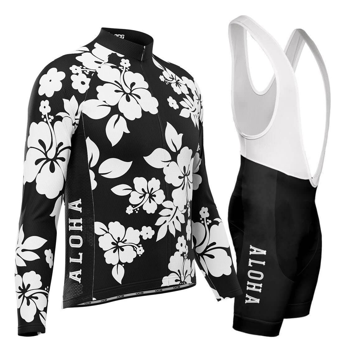 Men's Hawaiian Aloha Floral 2 Piece Cycling Kit