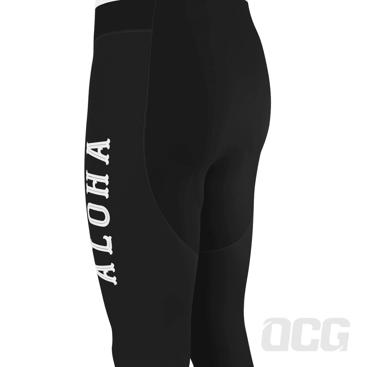 Men's Hawaiian Aloha Floral Gel Padded Cycling Bib-Tights