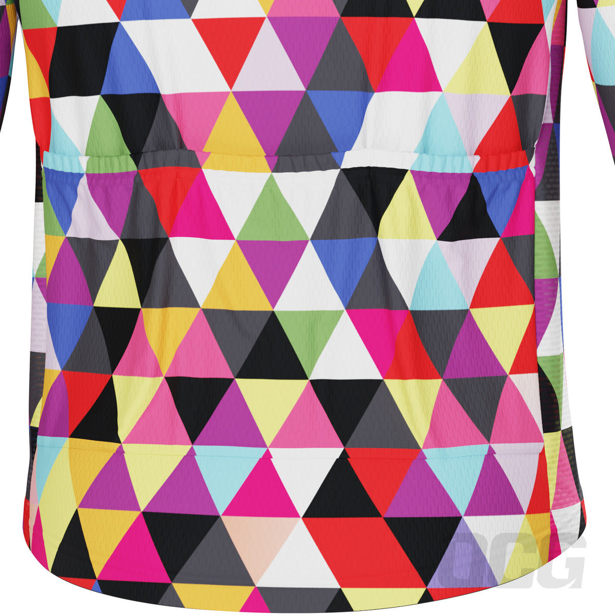 Men's High Viz Color Triangles Long Sleeve Cycling Jersey