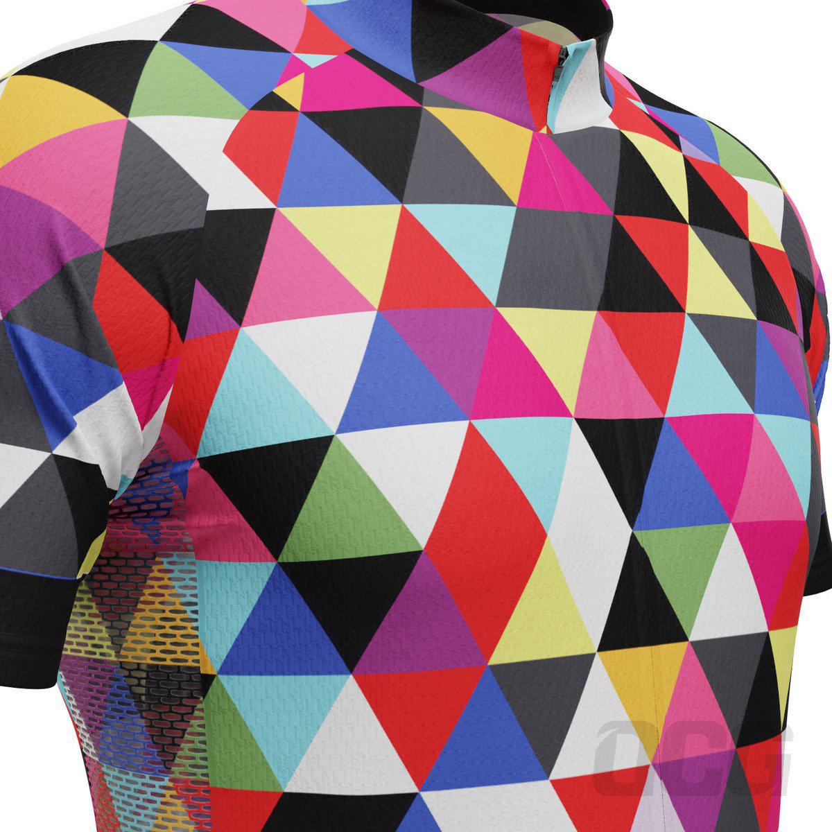 Men's High Viz Color Triangles 2 Piece Cycling Kit