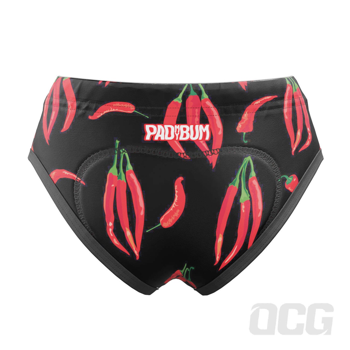 Women's Hot Red Chilli Gel Padded Cycling Underwear-Briefs