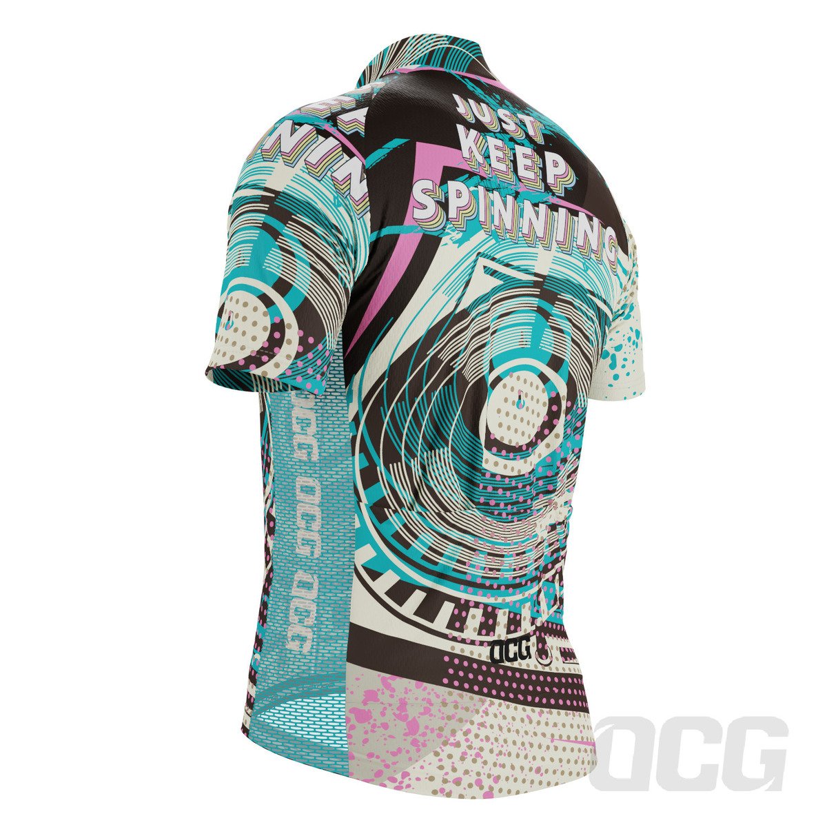 Men's Just Keep Spinning DJ Short Sleeve Cycling Jersey