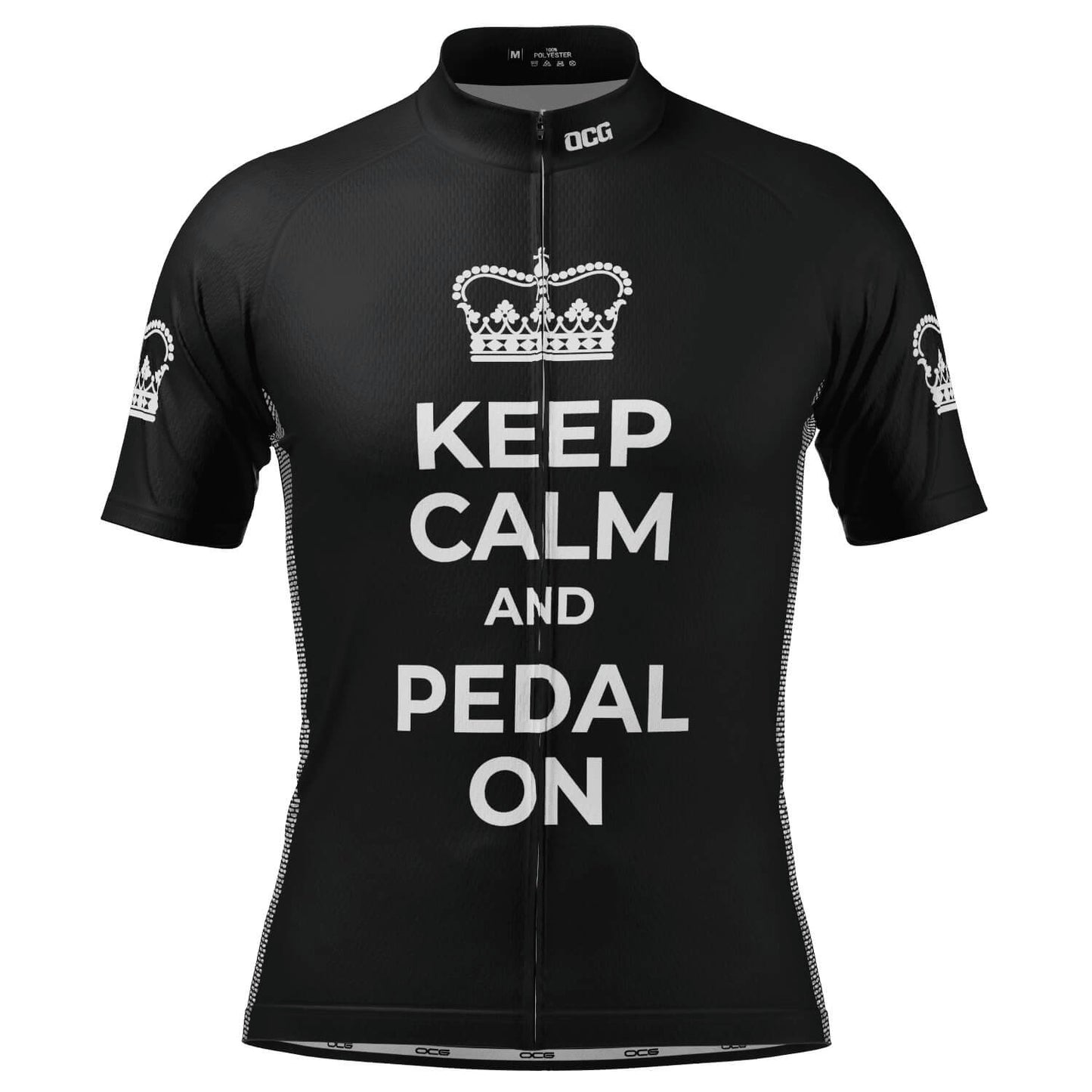 Men's Keep Calm and Pedal On Short Sleeve Cycling Jersey