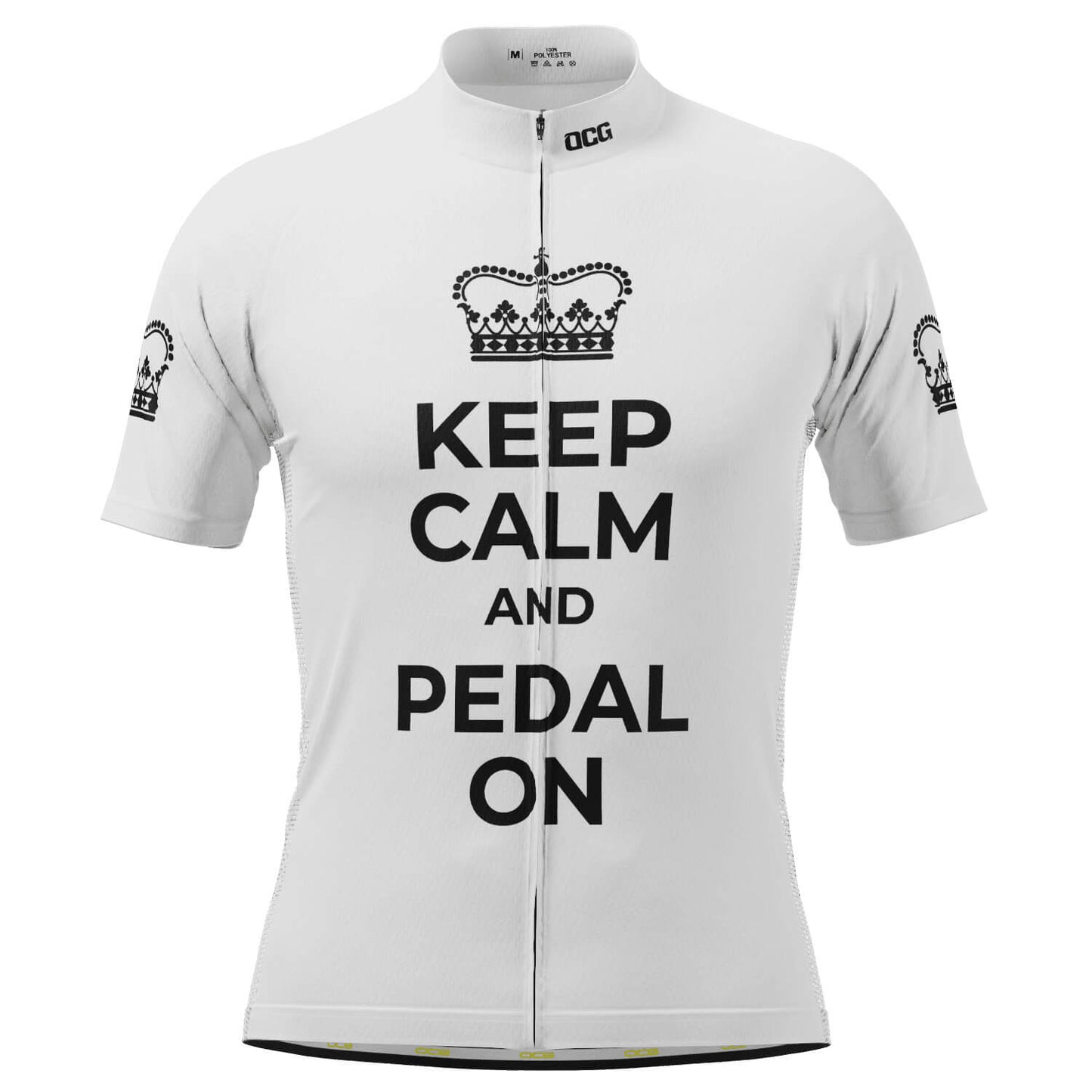 Men's Keep Calm and Pedal On Short Sleeve Cycling Jersey