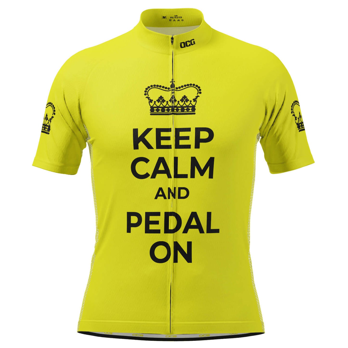 Men's Keep Calm and Pedal On Short Sleeve Cycling Jersey