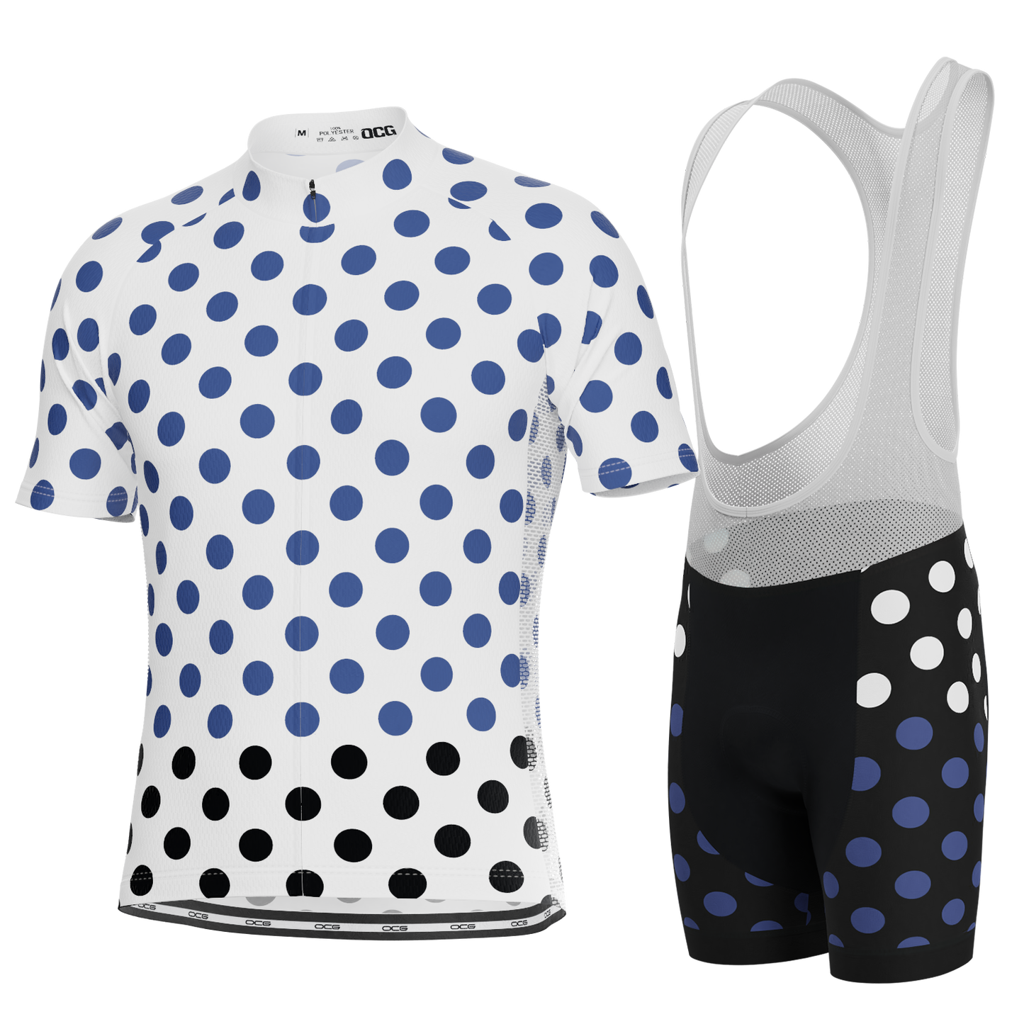 Men's Polka Dots 2 Piece Cycling Kit