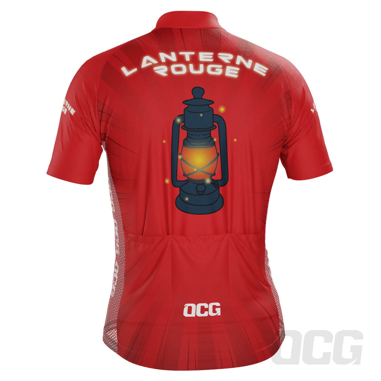 Men's Lanterne Rouge Red Lantern Short Sleeve Cycling Jersey