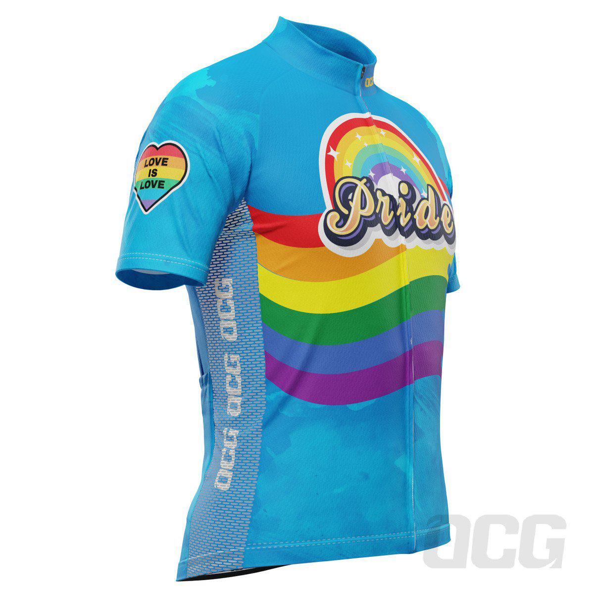 Men's LGBT Pride Rainbow Icon Short Sleeve Cycling Jersey