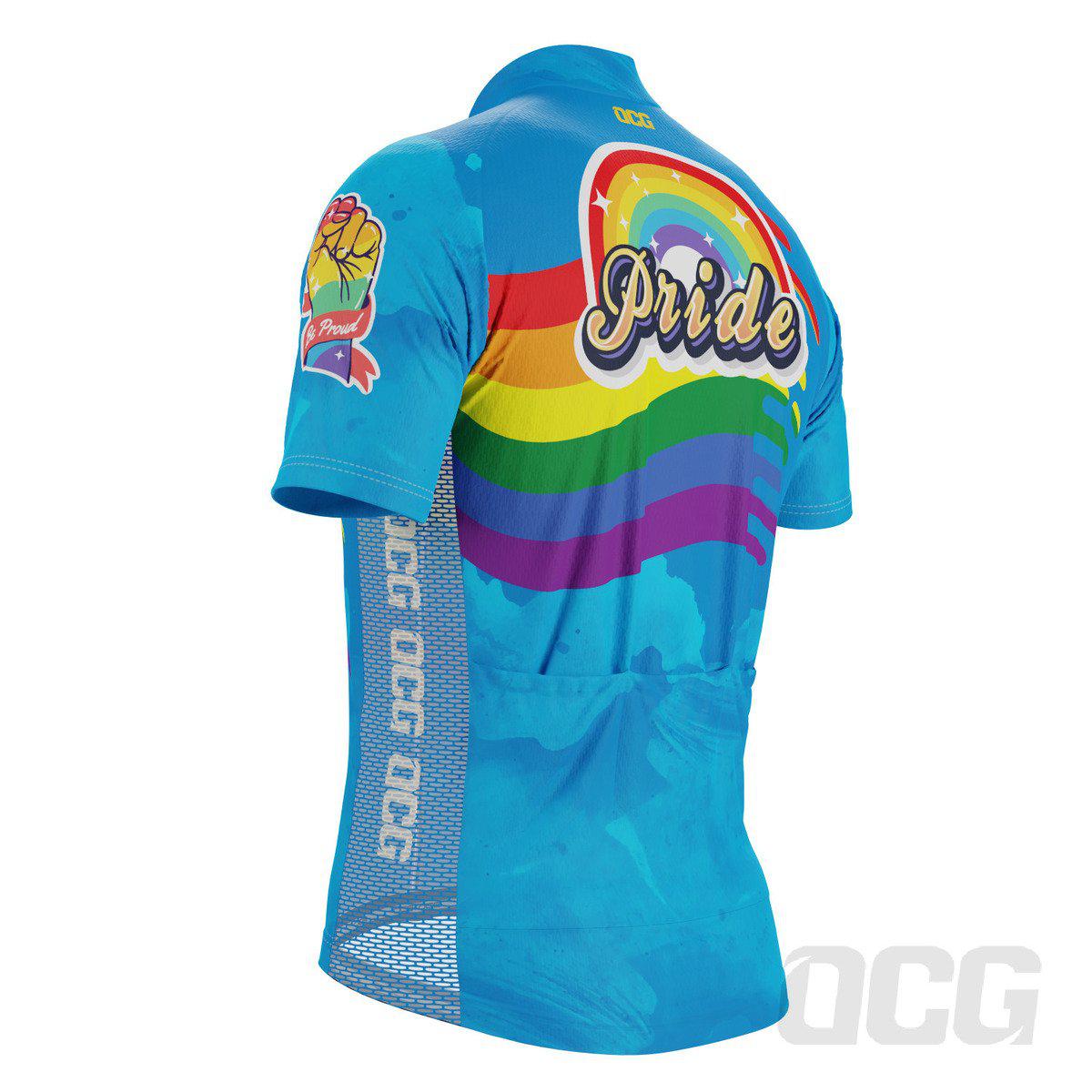 Men's LGBT Pride Rainbow Icon Short Sleeve Cycling Jersey