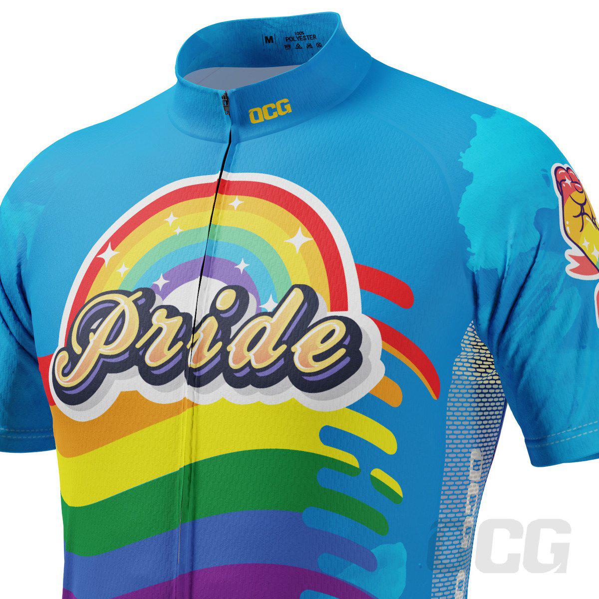 Men's LGBT Pride Rainbow Icon Short Sleeve Cycling Jersey