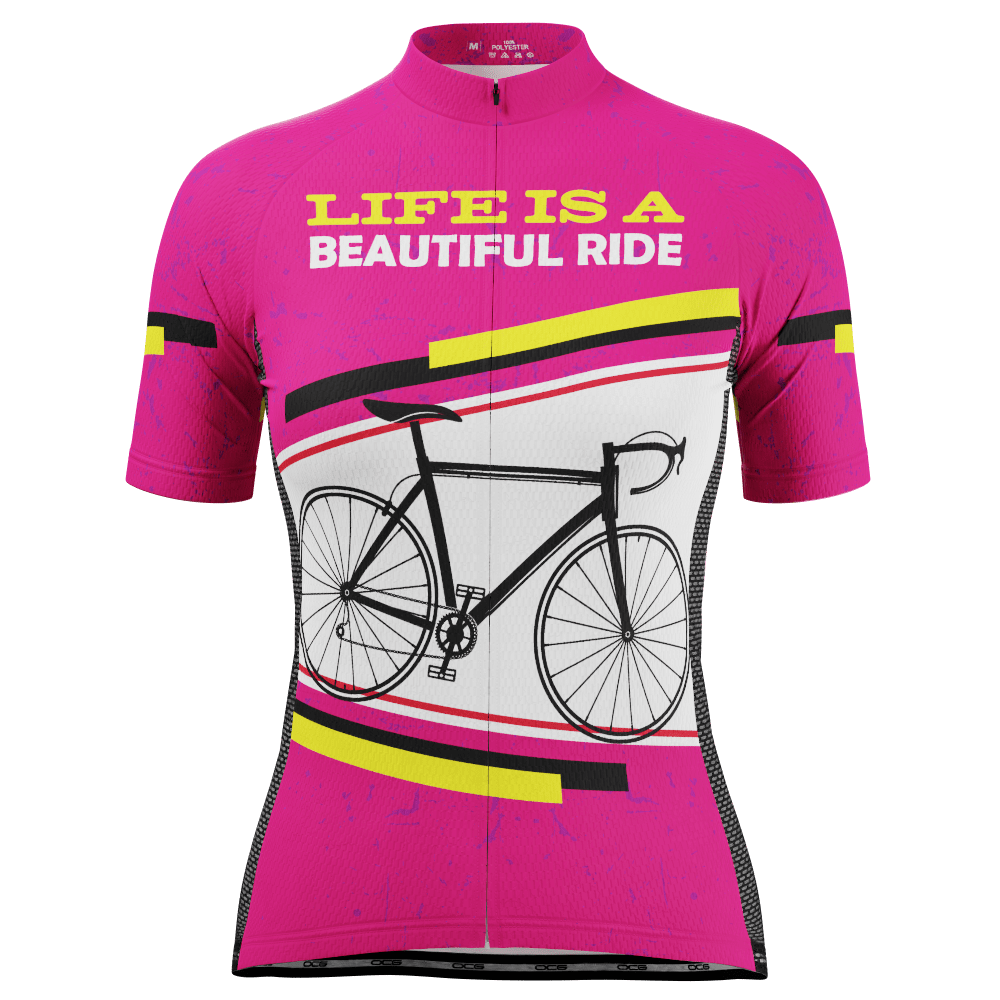 Women's Life is a Beautiful Ride Short Sleeve Cycling Jersey