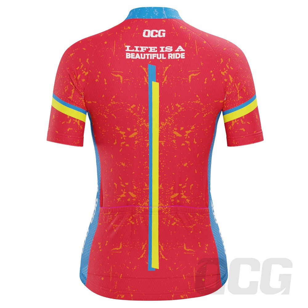 Women's Life is a Beautiful Ride Short Sleeve Cycling Jersey