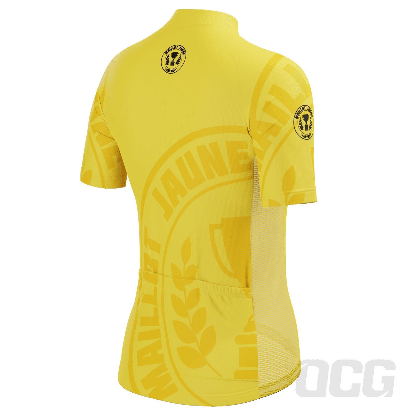 Women's Tour de France Yellow Leaders Maillot Jaune Short Sleeve Cycling Jersey