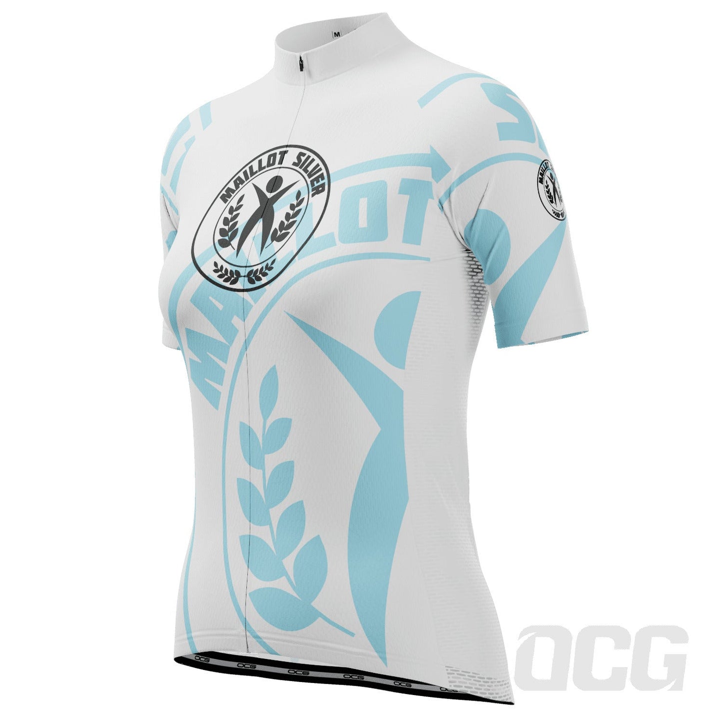 Women's Tour de France Maillot Silver Short Sleeve Cycling Jersey