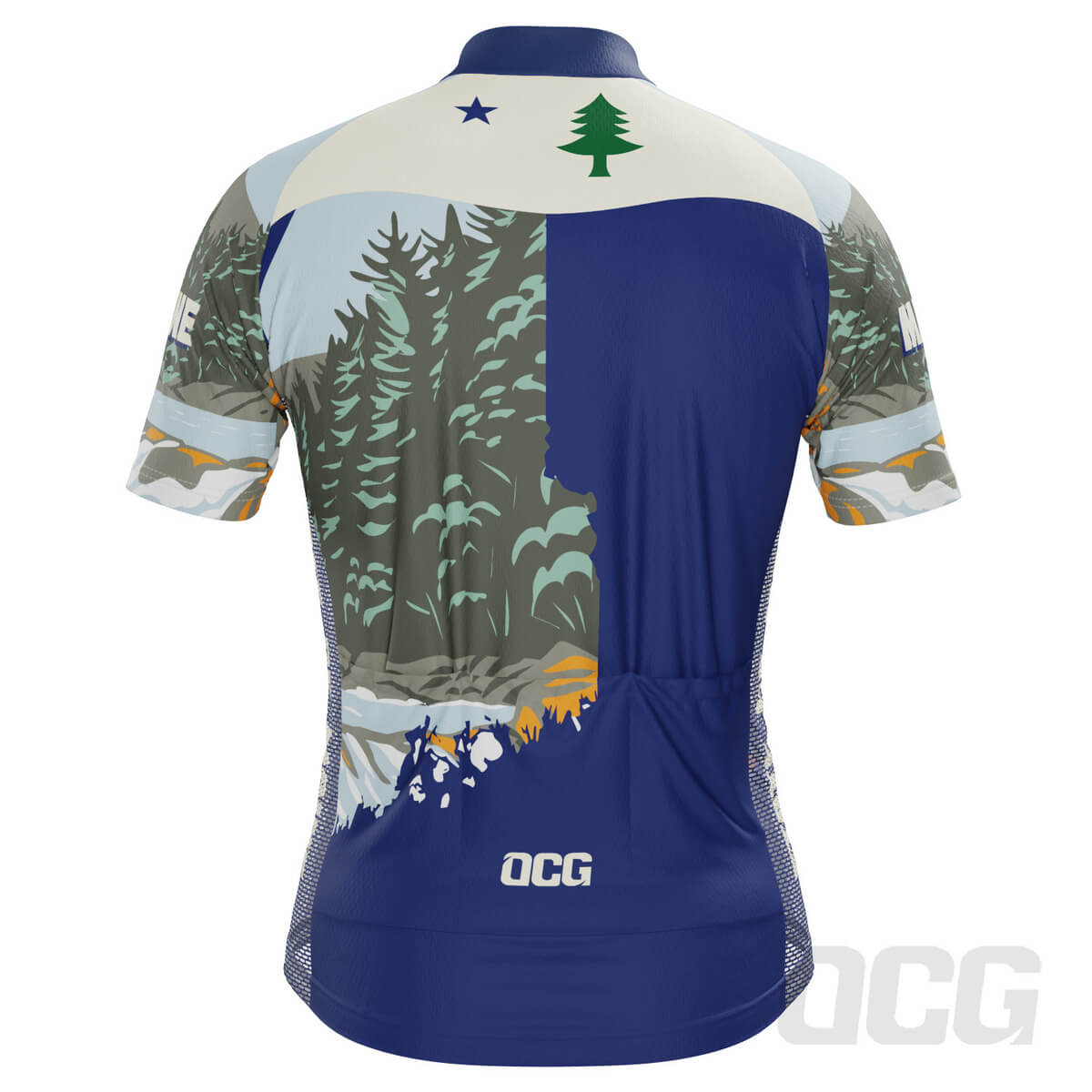 Men's Maine US State Icon Short Sleeve Cycling Jersey