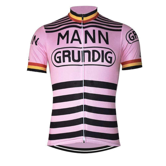 Mann Grundig Pink Retro Cycling Jersey
