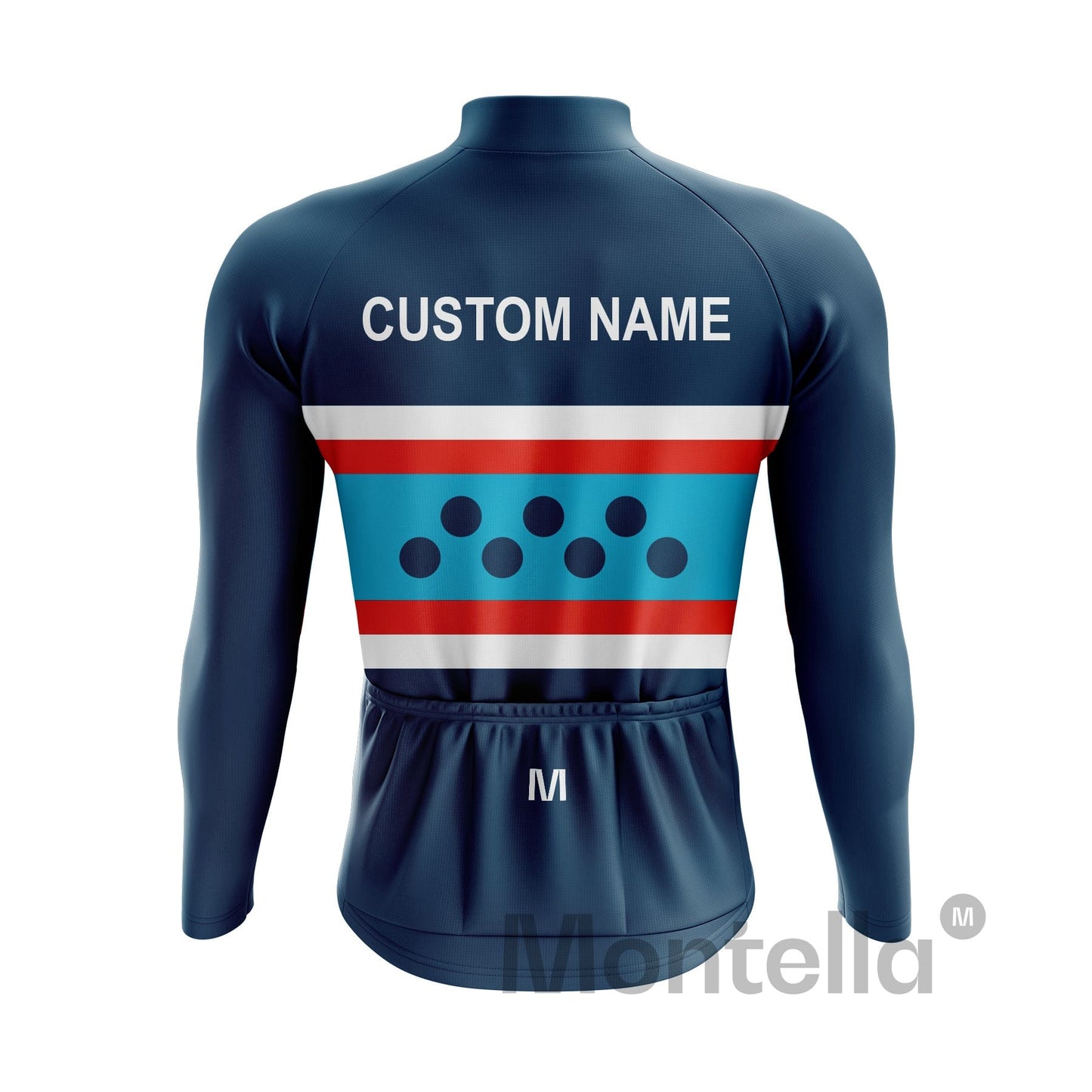 Custom Long Sleeve Cycling Jersey - Grey