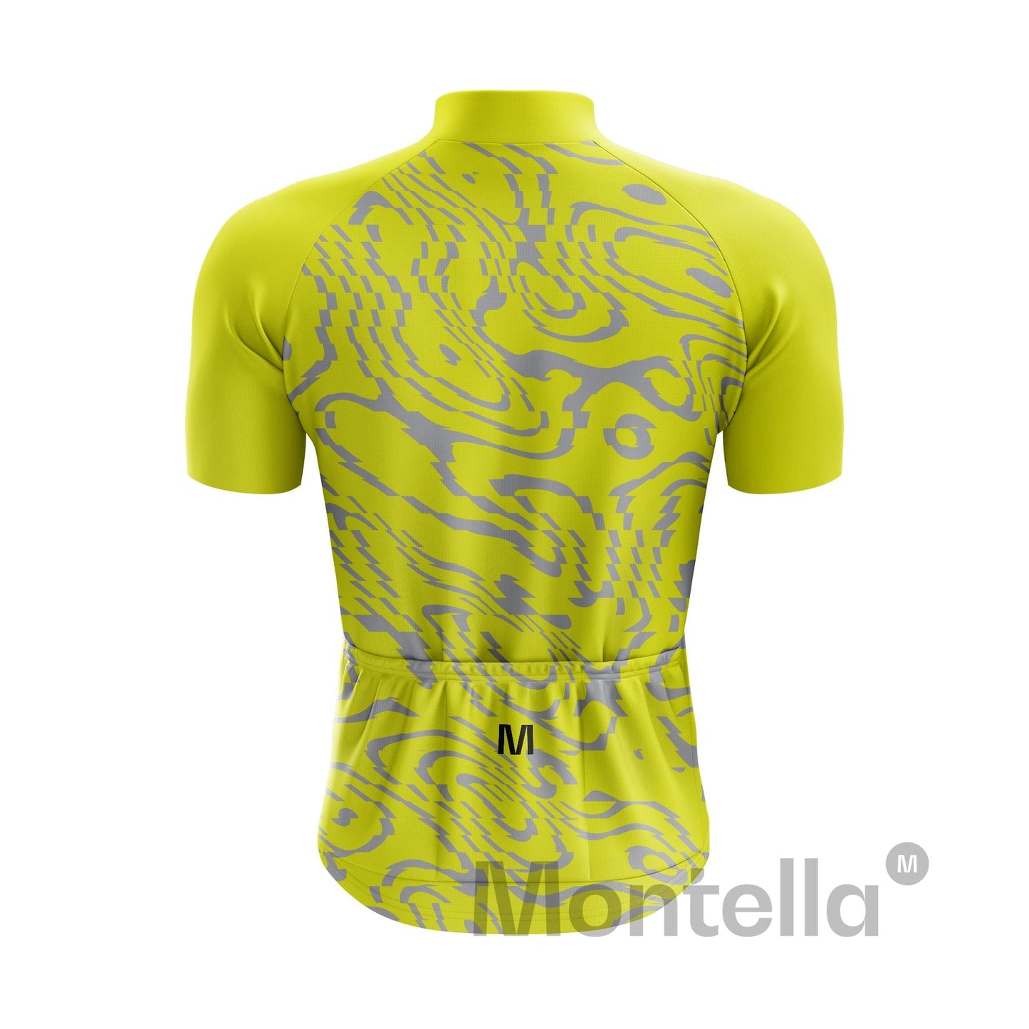 Men's Yellow Pattern Cycling Jersey or Bib Shorts
