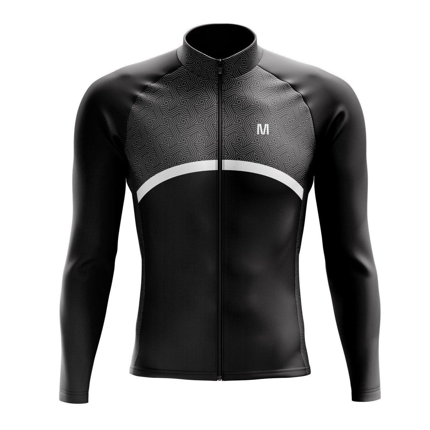 Men's Grey Long Sleeve Cycling Jersey