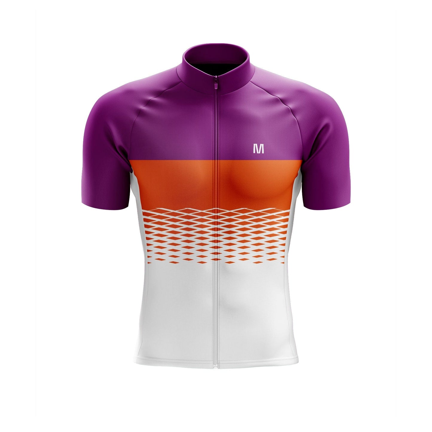 Men's White Purple Cycling Jersey or Bib Shorts