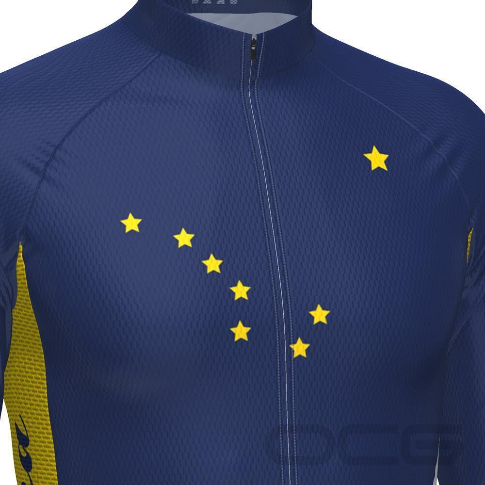Men's Alaska US State Icon Long Sleeve Cycling Jersey