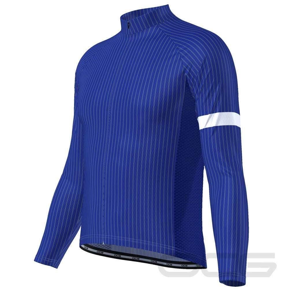 Men's Stripe Banded Long Sleeve Cycling Jersey