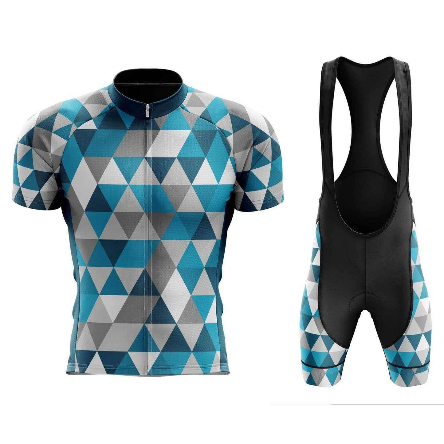 Men's Blue Triangles Cycling Jersey or Bibs