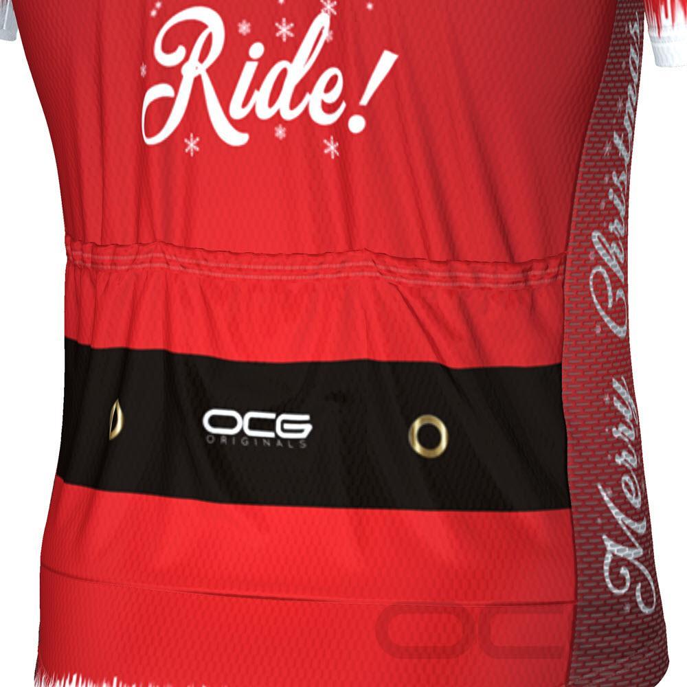 Men's Santa Claus Christmas Suit Short Sleeve Cycling Jersey