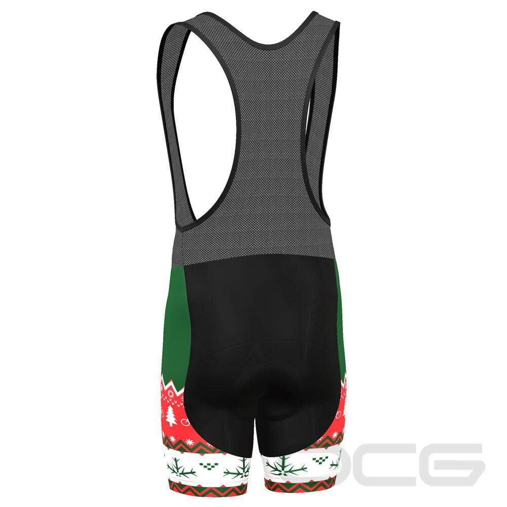 Men's Ugly Christmas Sweater Gel Padded Cycling Bib