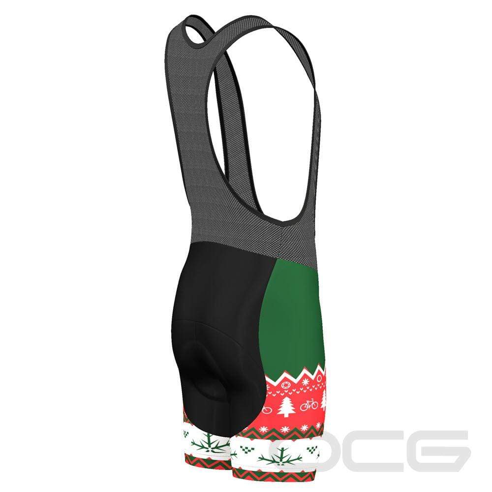 Men's Ugly Christmas Sweater Gel Padded Cycling Bib