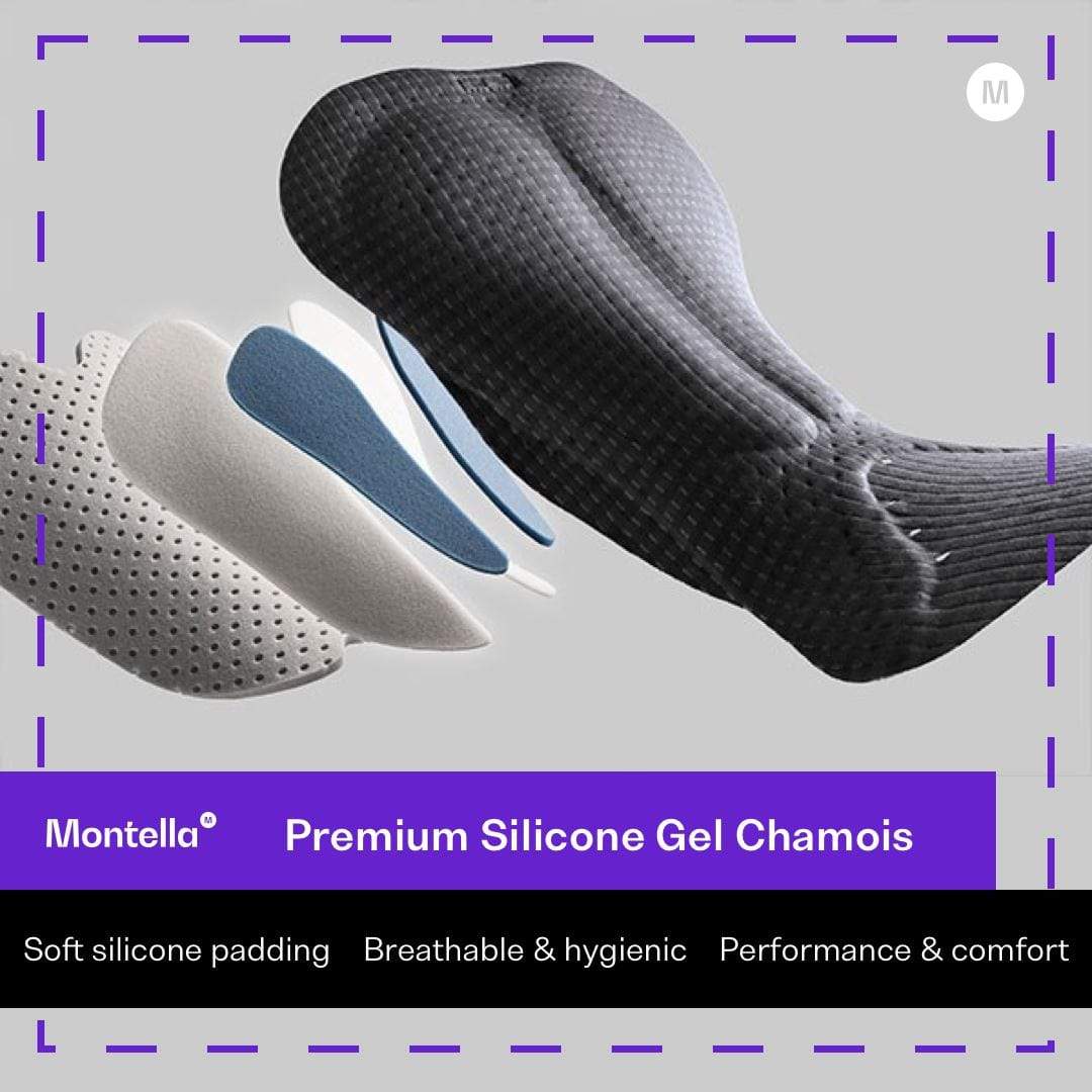Men's Grey Gradient Cycling Bib Shorts