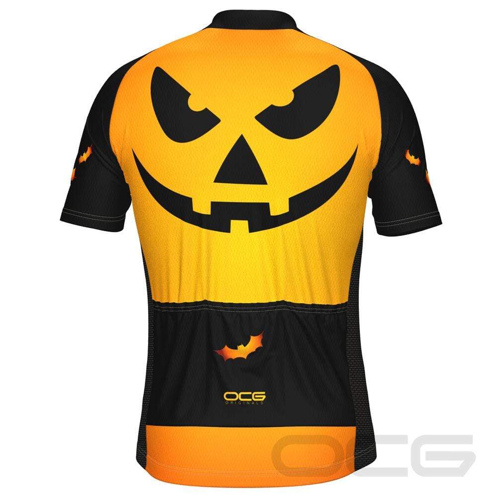 Men's Pumpkin Head Short Sleeve Cycling Jersey