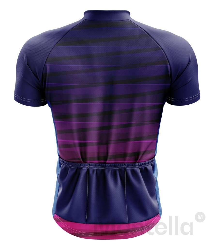 Men's Purple Short Sleeve Cycling Jersey