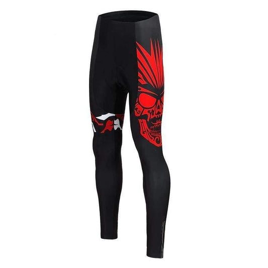 Men's Red Skull Cycling Pants