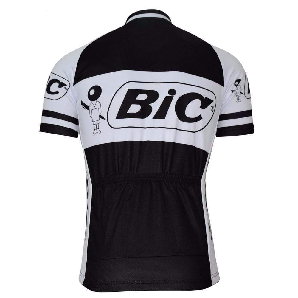 Men's Retro Black Bic Short Sleeve Cycling Jersey