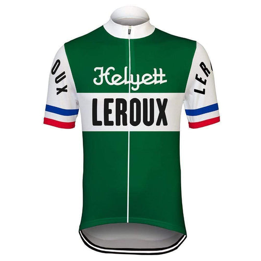 Men's Retro Helyett Leroux Retro Cycling Jersey