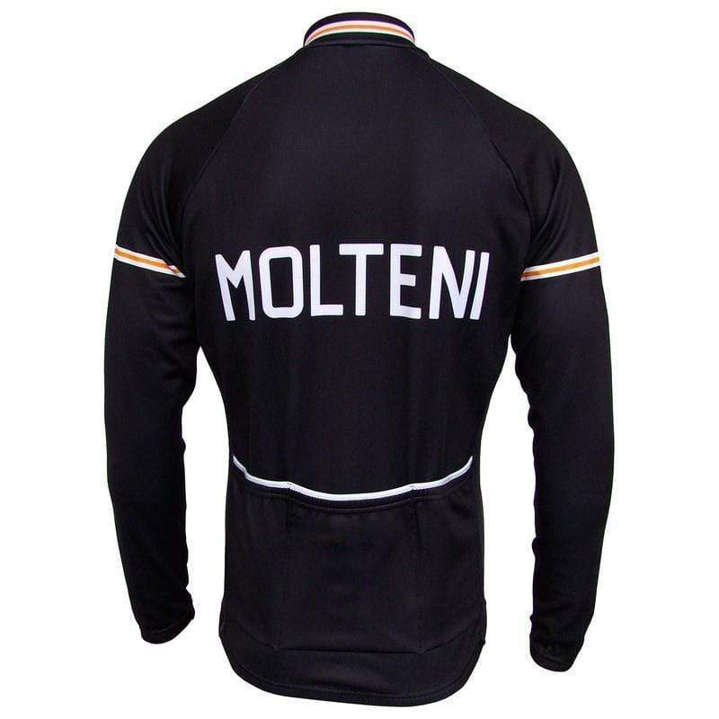 Men's Retro Molteni Orange Long Sleeve Cycling Jersey