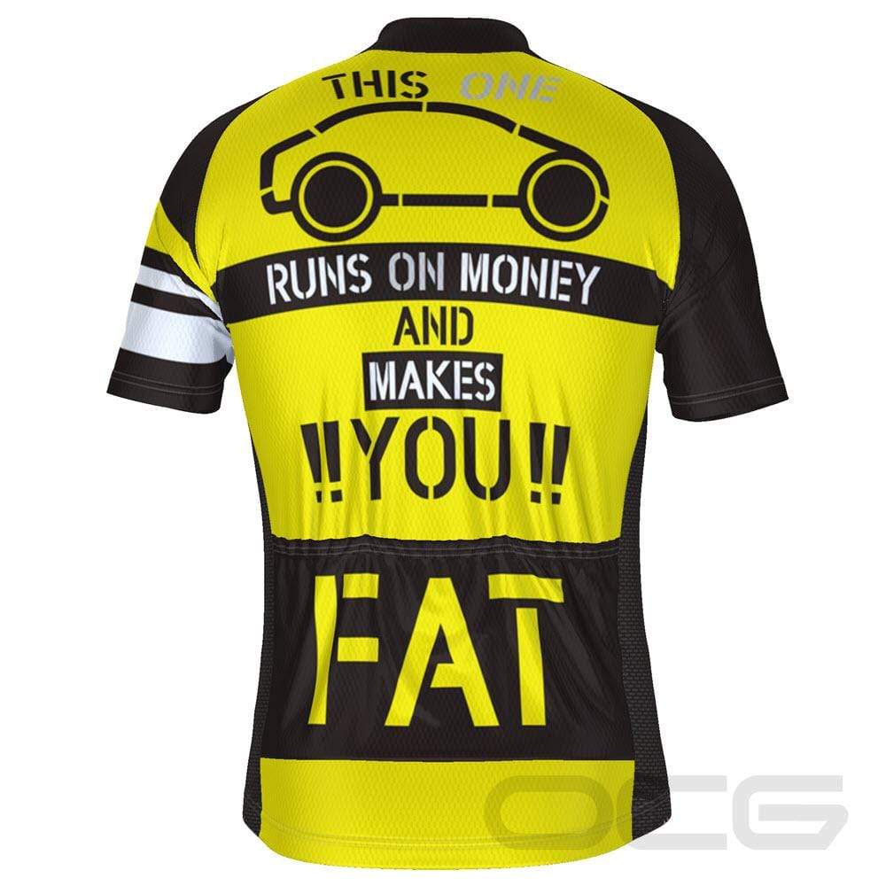 Men's Runs on Fat Short Sleeve Cycling Jersey