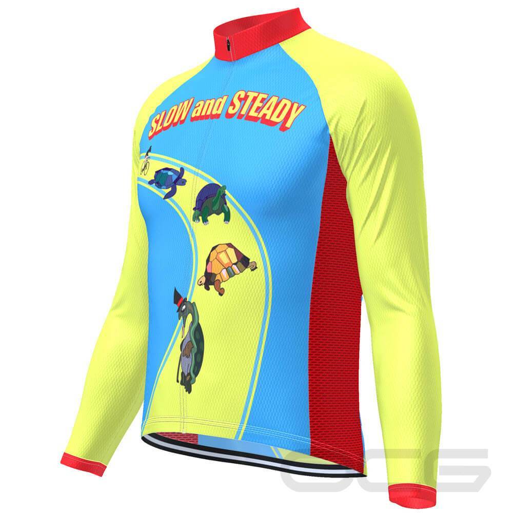Men's Slow and Steady Long Sleeve Cycling Jersey