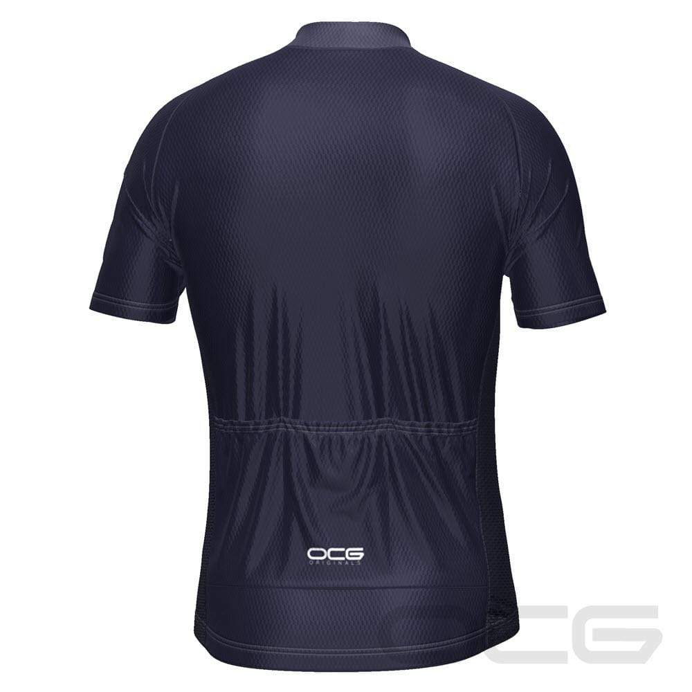 Men's Groom Formal Navy Suit and Tie Short Sleeve Cycling Jersey